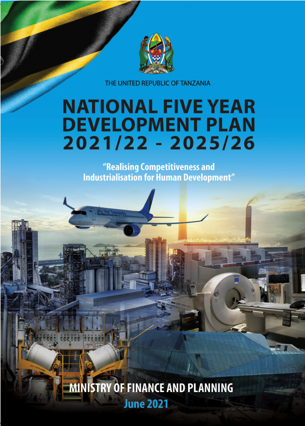 Cover page of Government of Tanzania's National 5 year development plan (2021-2026)