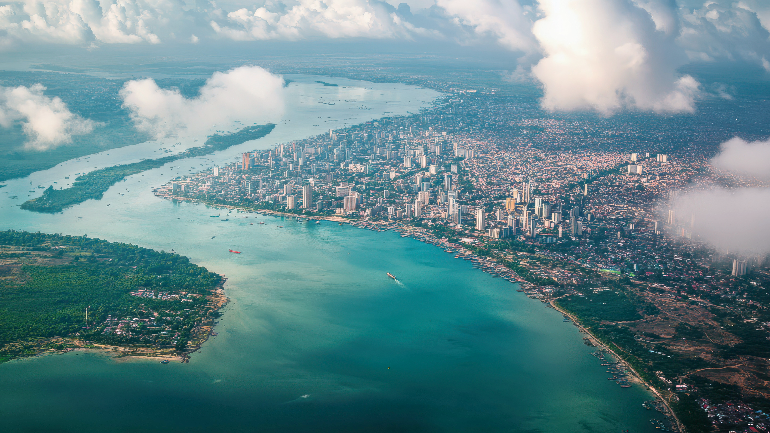 Aerial view of Dar es Salaam
